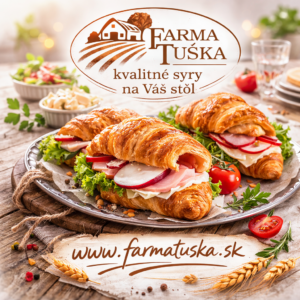 Domáce kváskové Párty croissanty plnené šunkou, salámou, syrom a zeleninou na oslave – Farma Tuška
