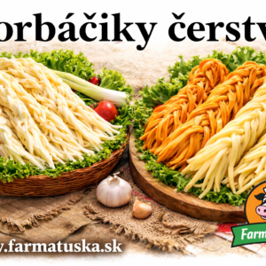 Syrové korbáčiky domáce čerstvé a údené – ručná výroba z farmy