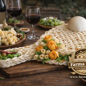 Syrová torta v tvare pingpongovej rakety z farmy Kosorín, Slovensko – ručne vyrábaná syrová torta z poctivých surovín bez chémie.